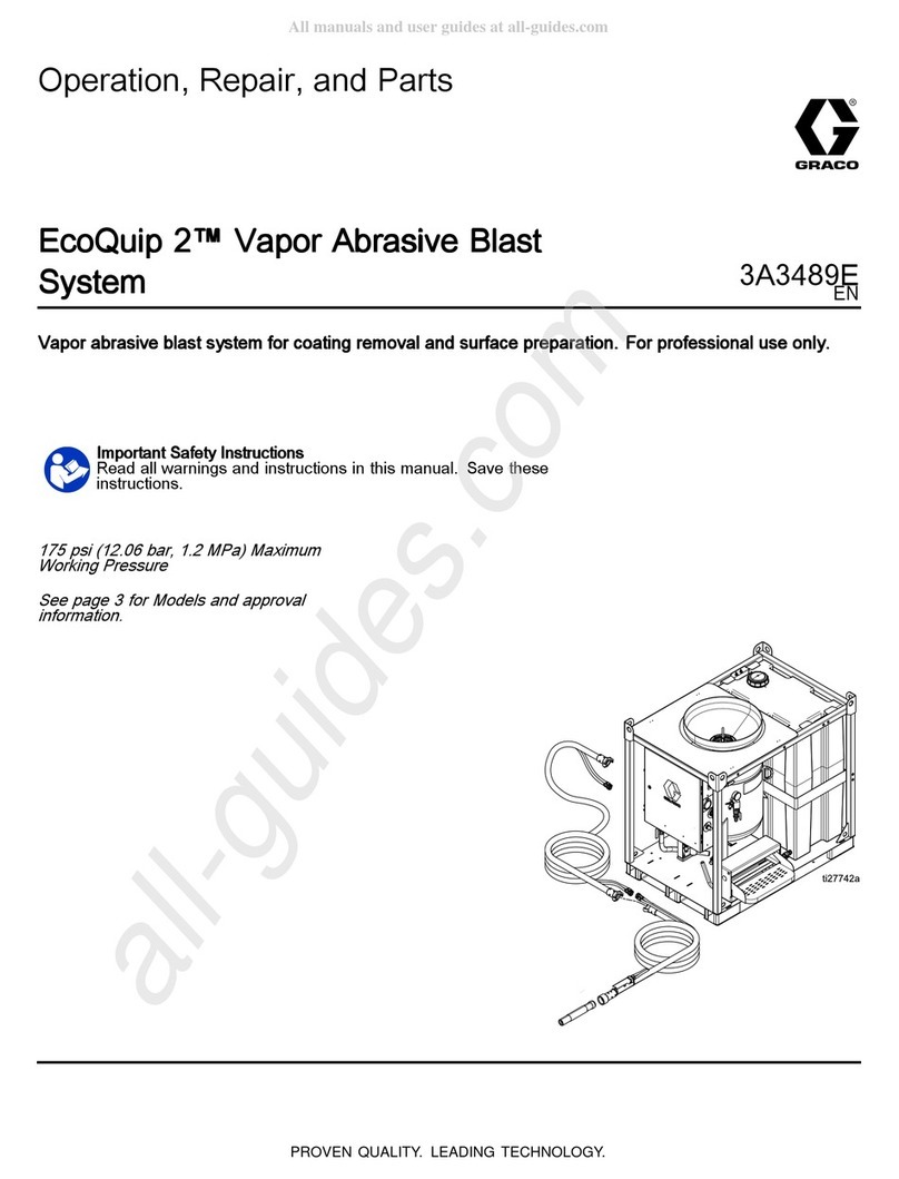 Graco EcoQuip 2 Vapor Abrasive Blast System Operation, repair, and parts