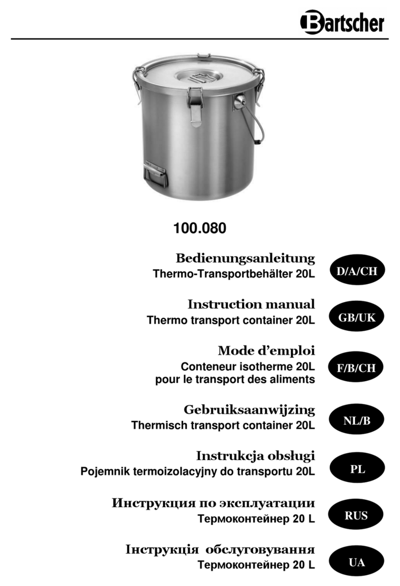 Bartscher 100.080 User manual