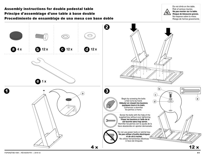 Canadel FOP2INZTAB-1069-P01 Assembly instructions