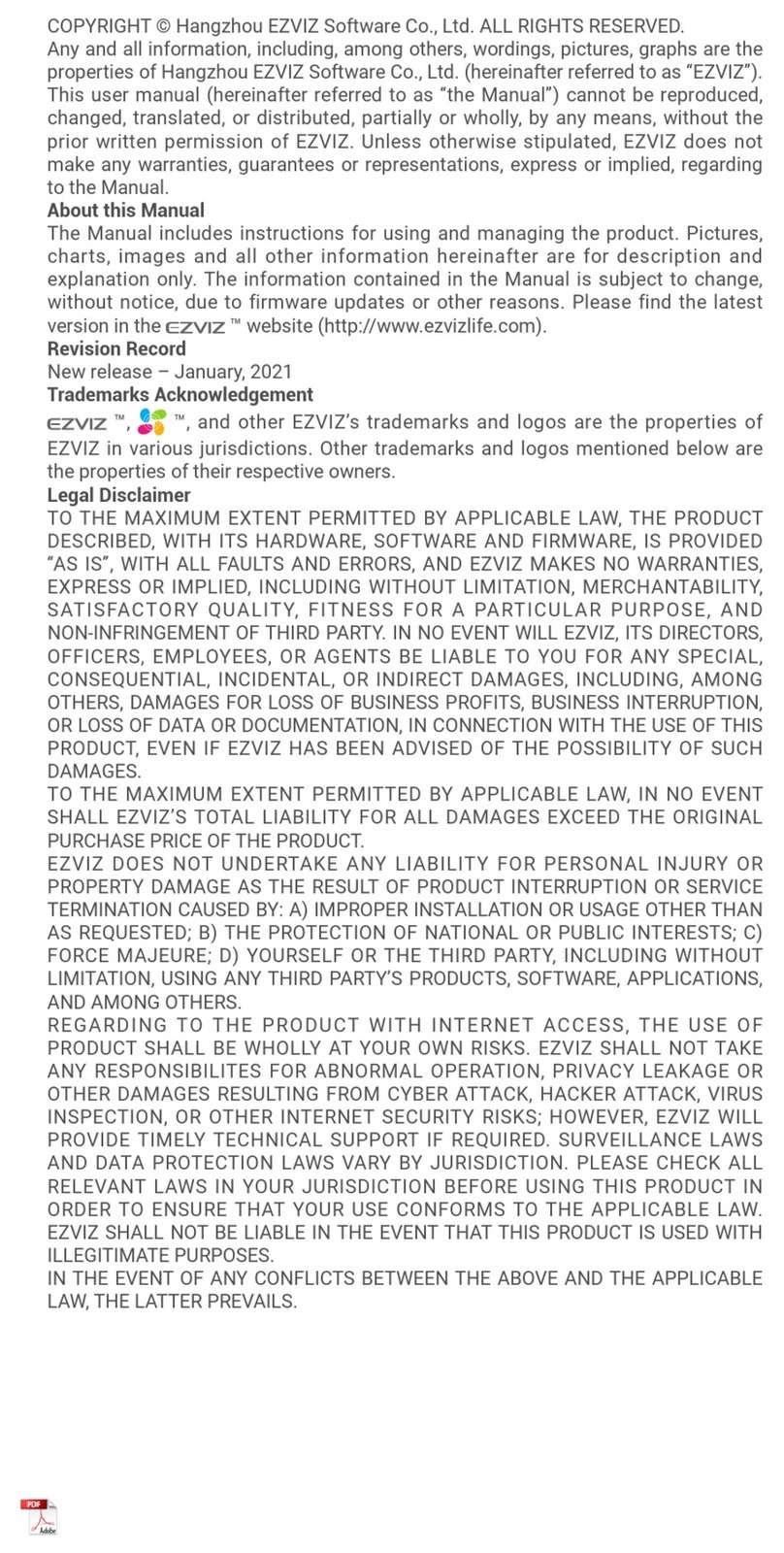 Ezviz 12012EPCU User manual
