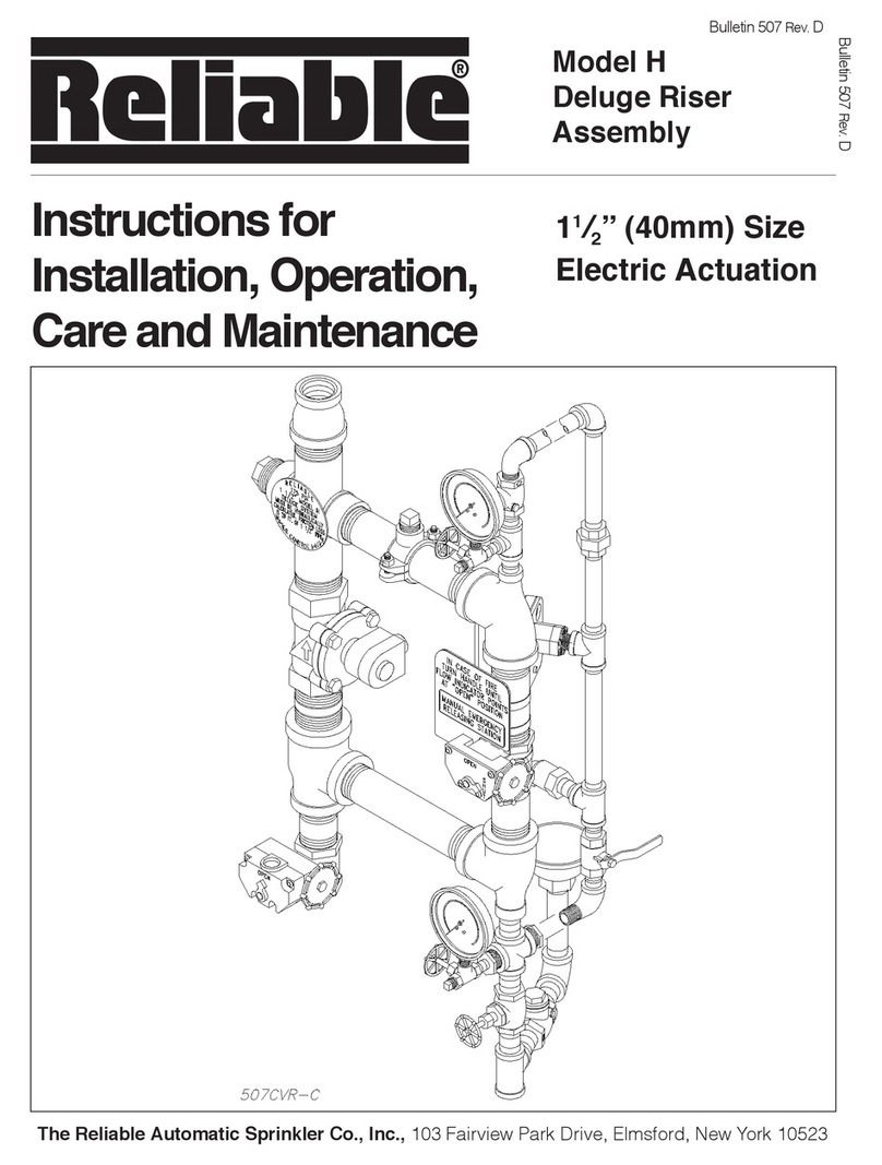 Reliable H Deluge Riser Instructions for installation, operation care and maintenance