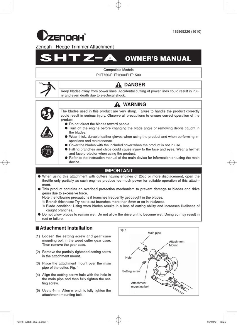 Zenoah SHTZ-A owner's manual