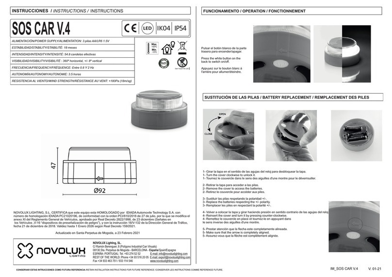 NOVOLUX SOS CAR V.4 instructions