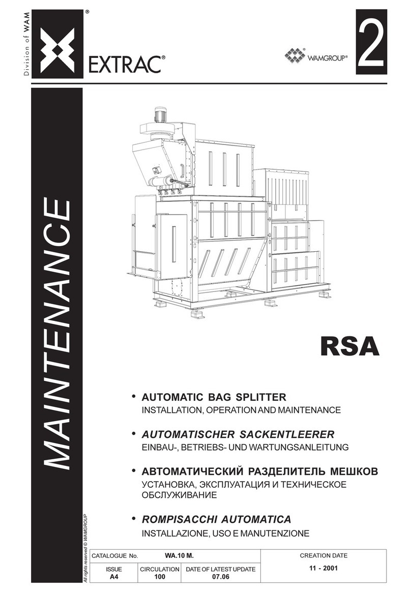 WAMGROUP EXTRAC RSA Installation, operation and maintenance