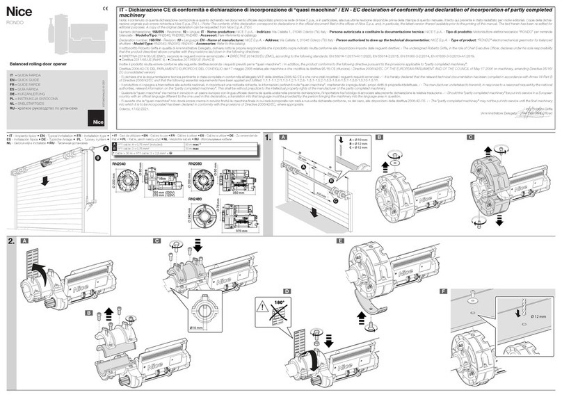 Nice RONDO User manual