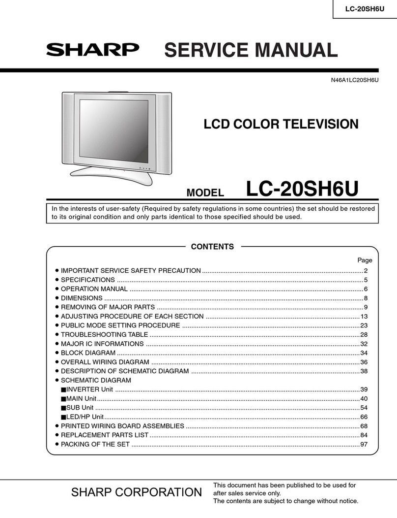 Sharp LC 20SH6U User manual