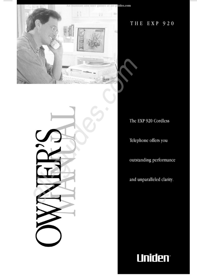 Uniden EXP920 User manual