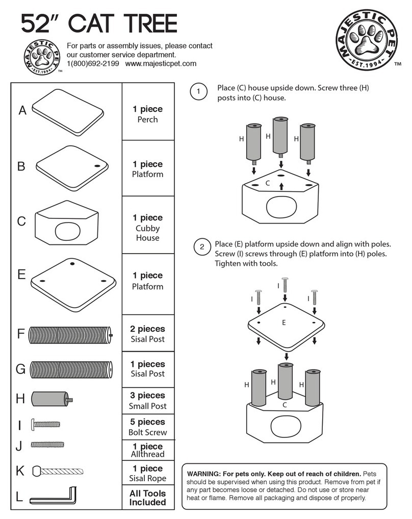 Majestic Pet 52" Cat Tree Assembly instructions