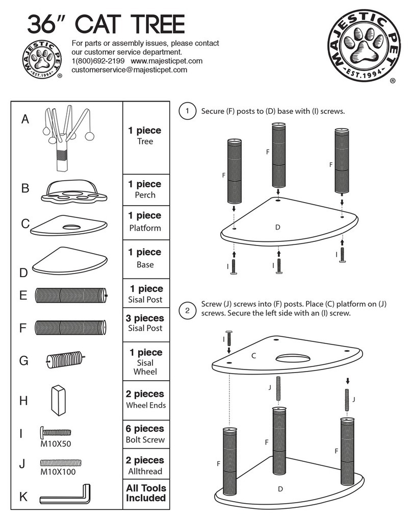 Majestic Pet 36" Cat Tree Assembly instructions