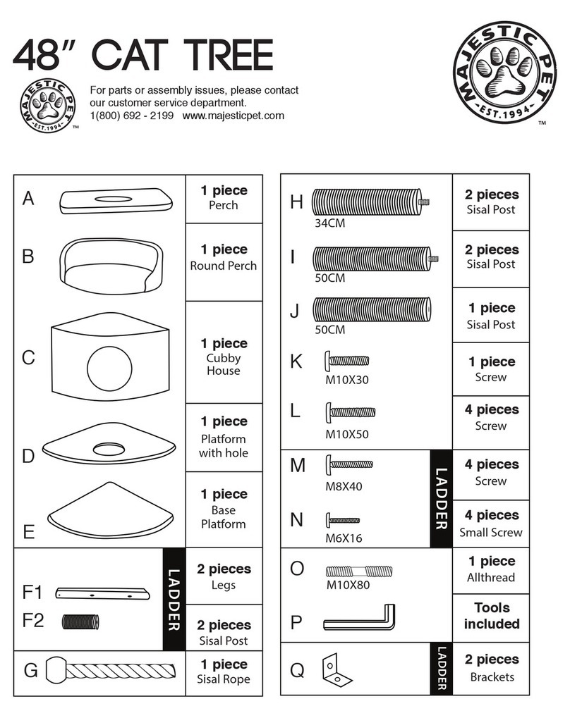 Majestic Pet 48" Cat Tree Assembly instructions Majestic Pet 48" Cat Tree Assembly instructions