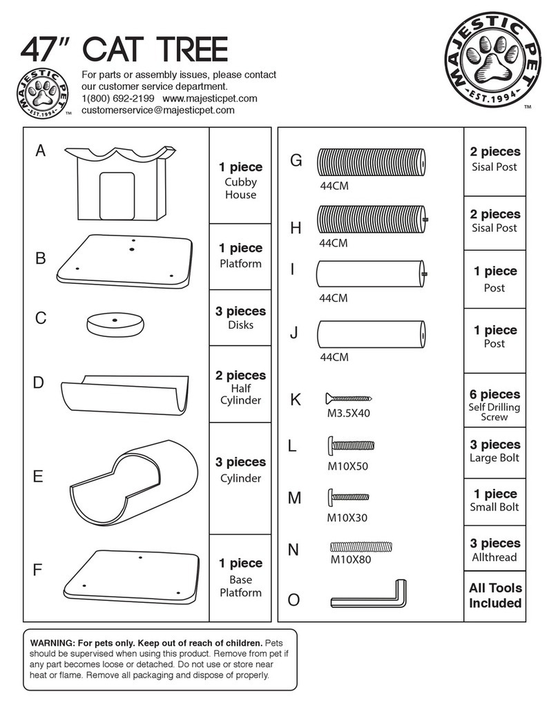 Majestic Pet 47" Cat Tree Assembly instructions