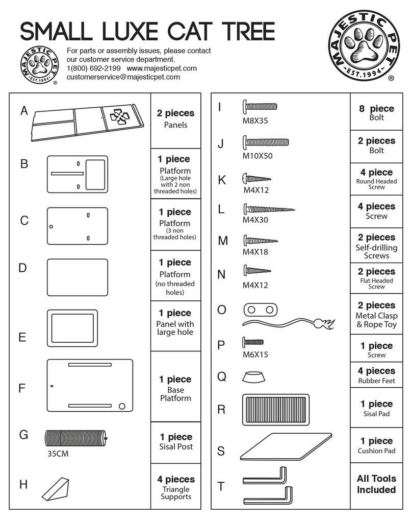 Majestic Pet Small Luxe Cat Tree Assembly instructions Majestic Pet Small Luxe Cat Tree Assembly instructions