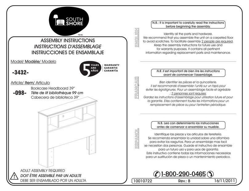 SouthShore 3432 Assembly instructions
