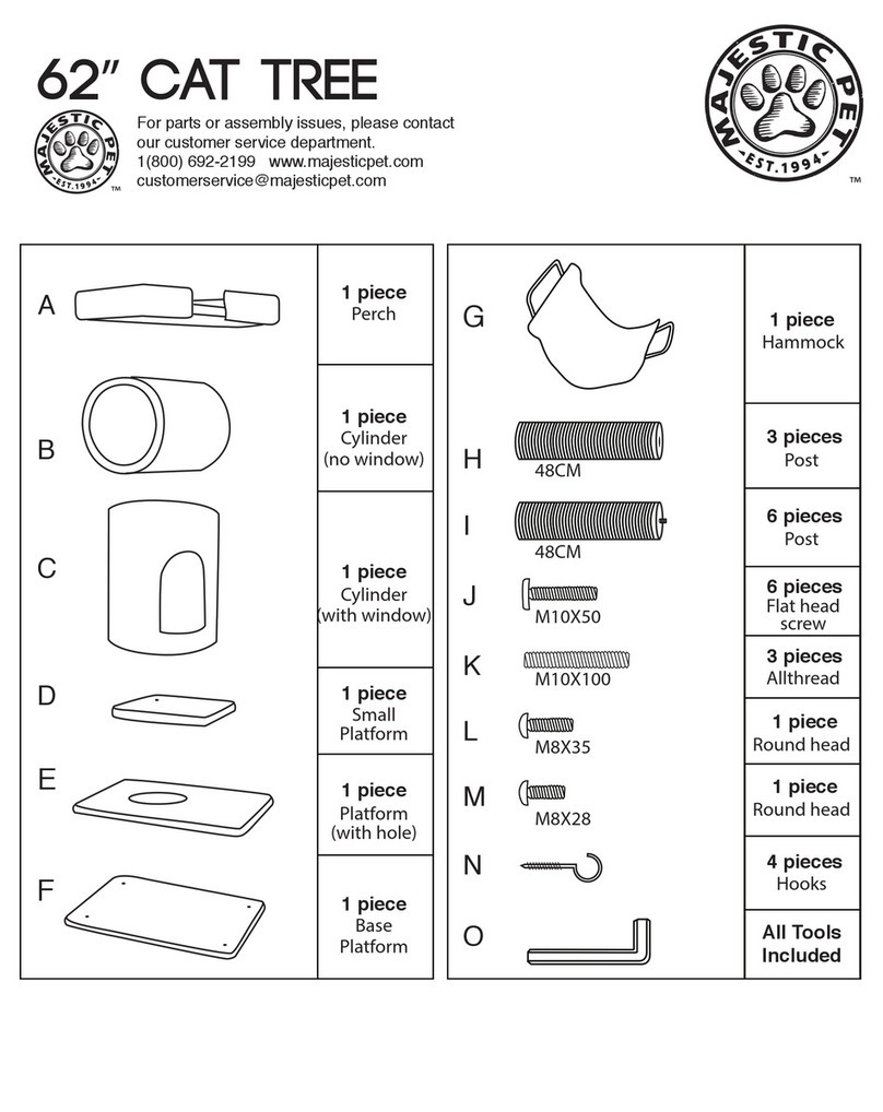 Majestic Pet 62" Cat Tree Assembly instructions