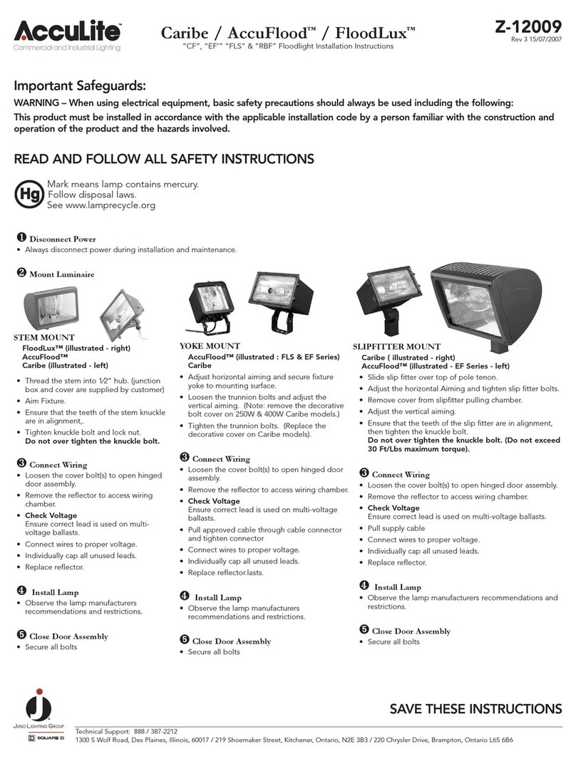 JUNO AccuLite Caribe installation instructions