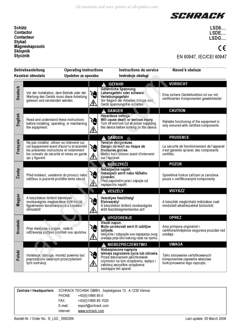 Schrack LSD6 Series operating instructions