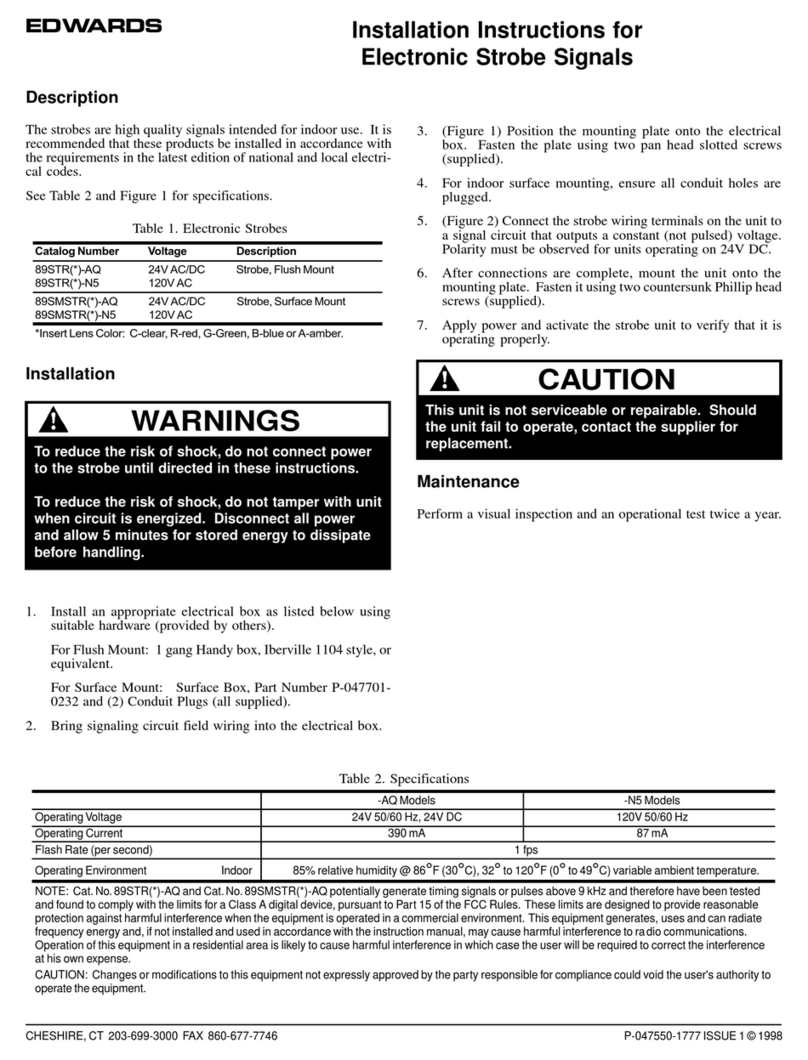 Edwards 89STR AQ Series installation instructions