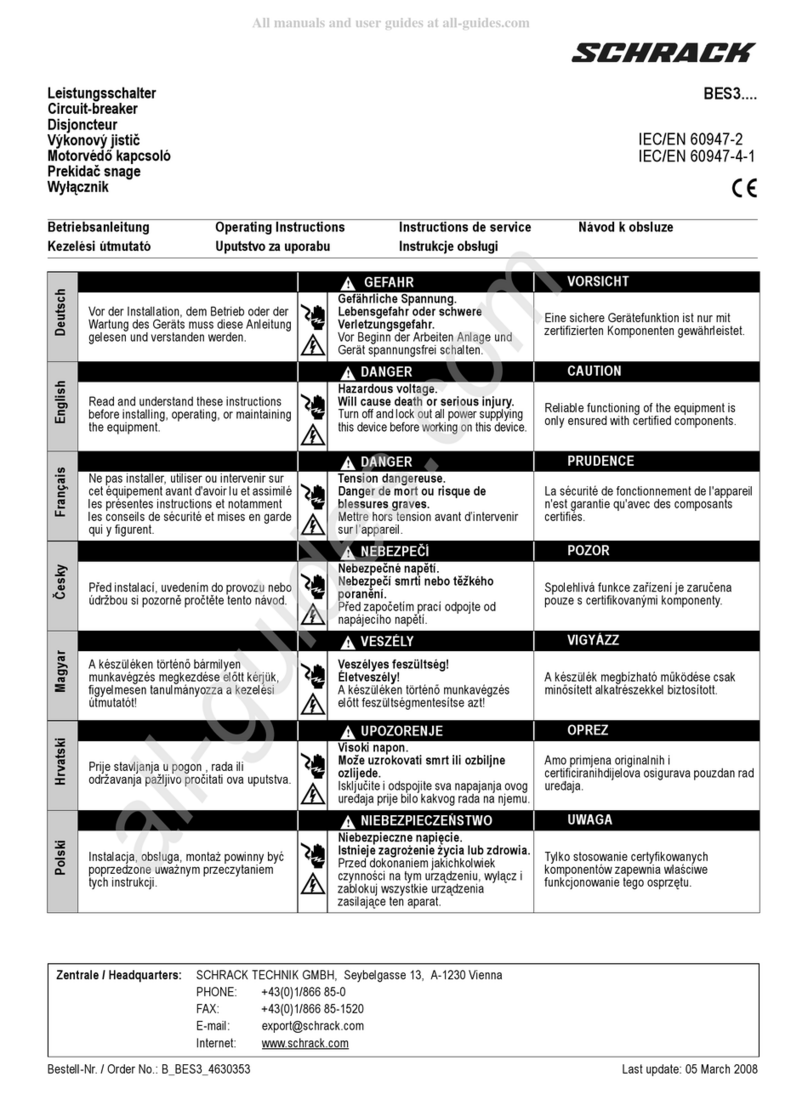 Schrack BES3 Series operating instructions