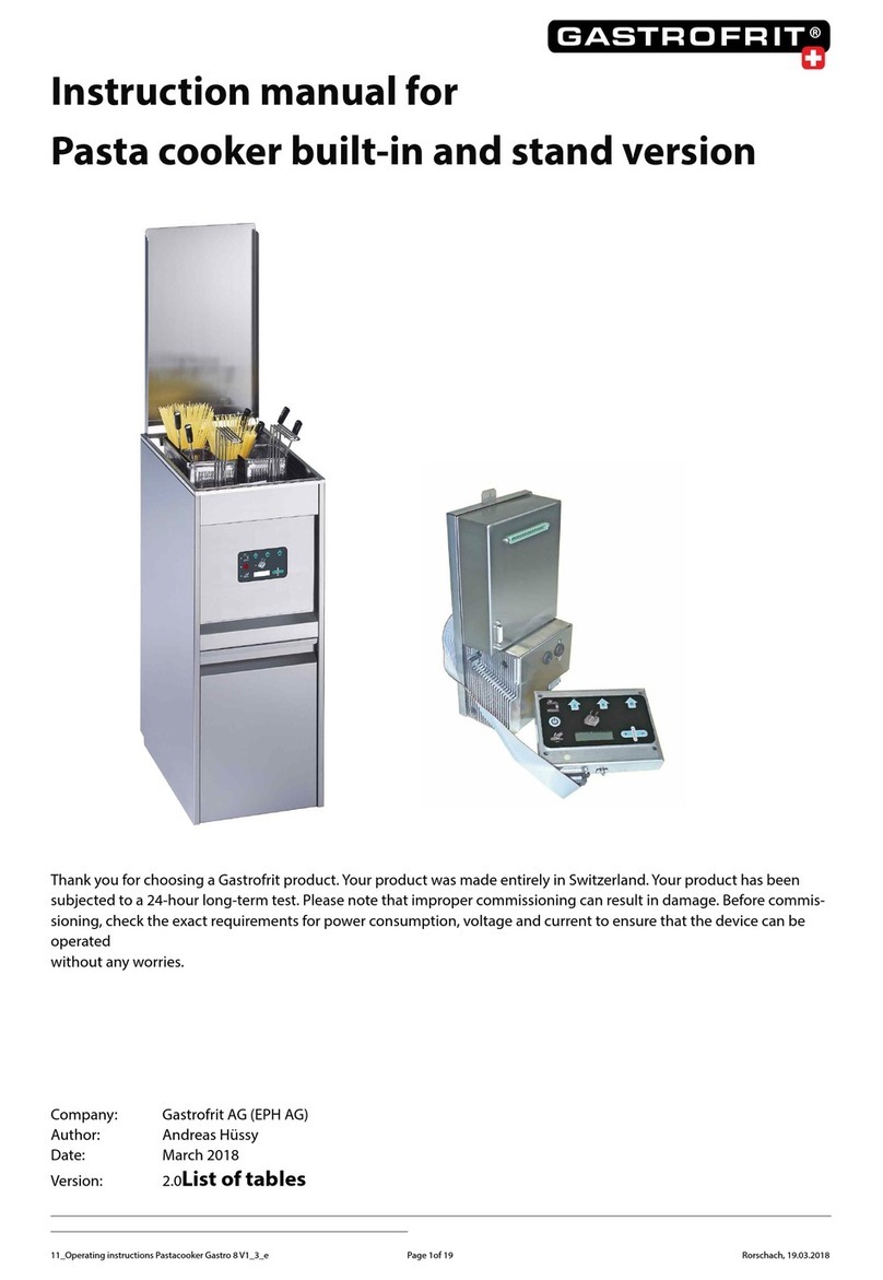 Gastrofrit TW-350 instruction manual