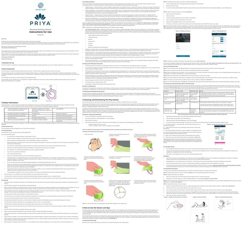 Prima-Temp PRIYA Instructions for use