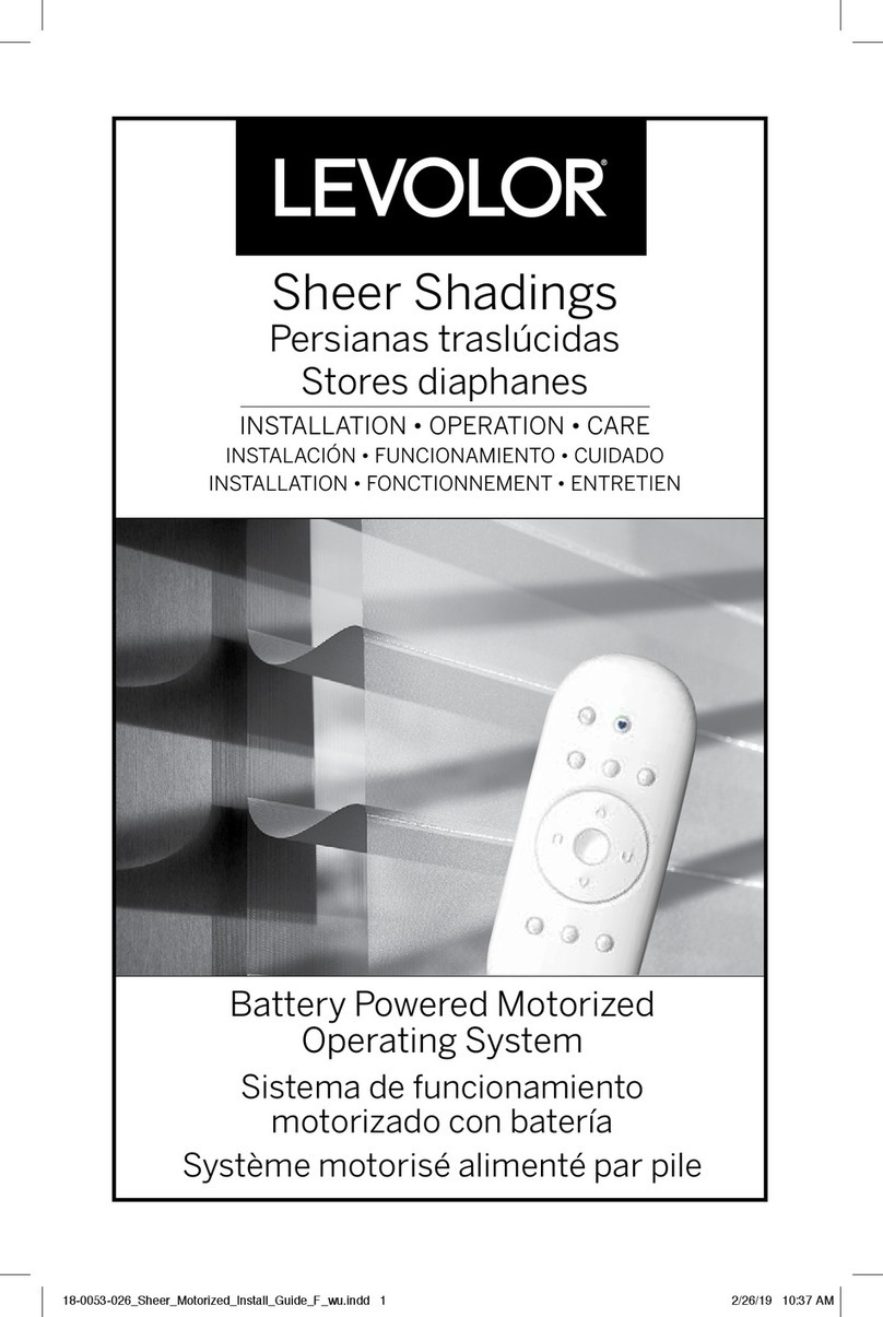 Levolor Sheer Shadings Installation operation care