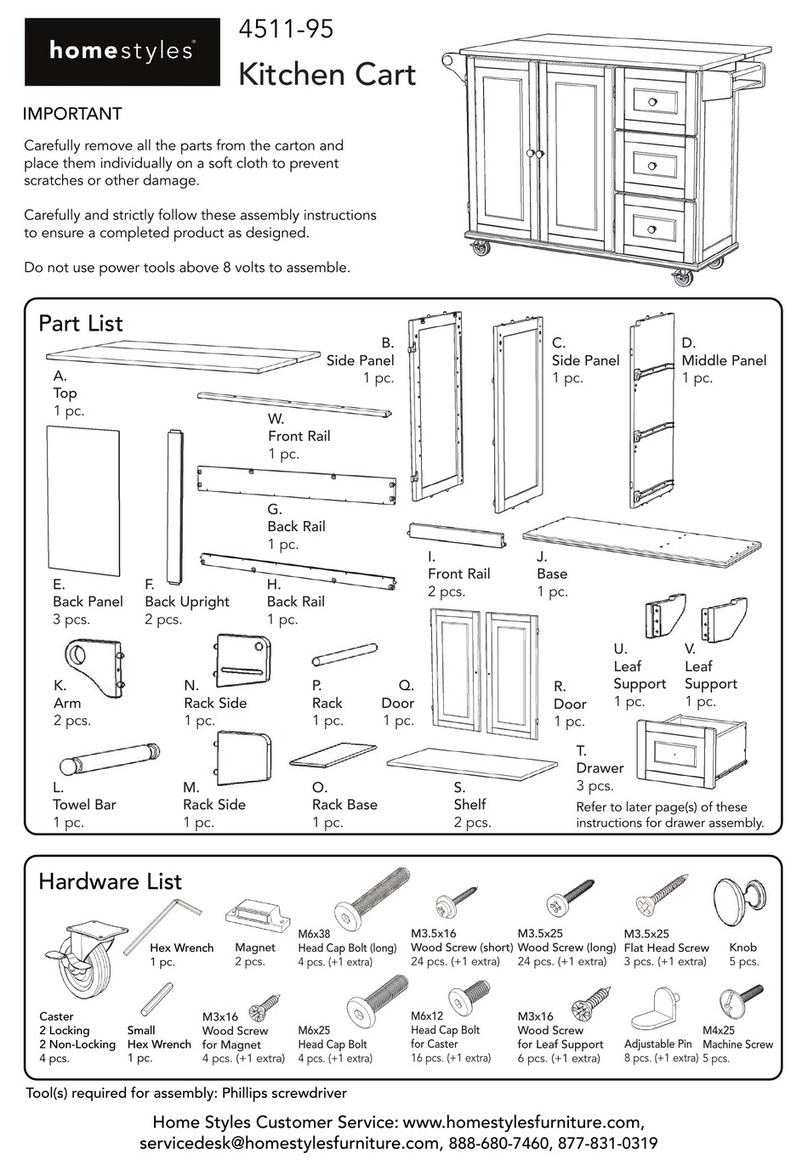 Home Styles 4511-95 Assembly instructions