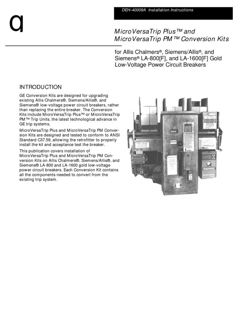 GE MicroVersaTrip Plus User manual GE MicroVersaTrip Plus User manual