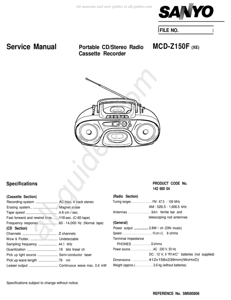 Sanyo MCD-Z150F User manual