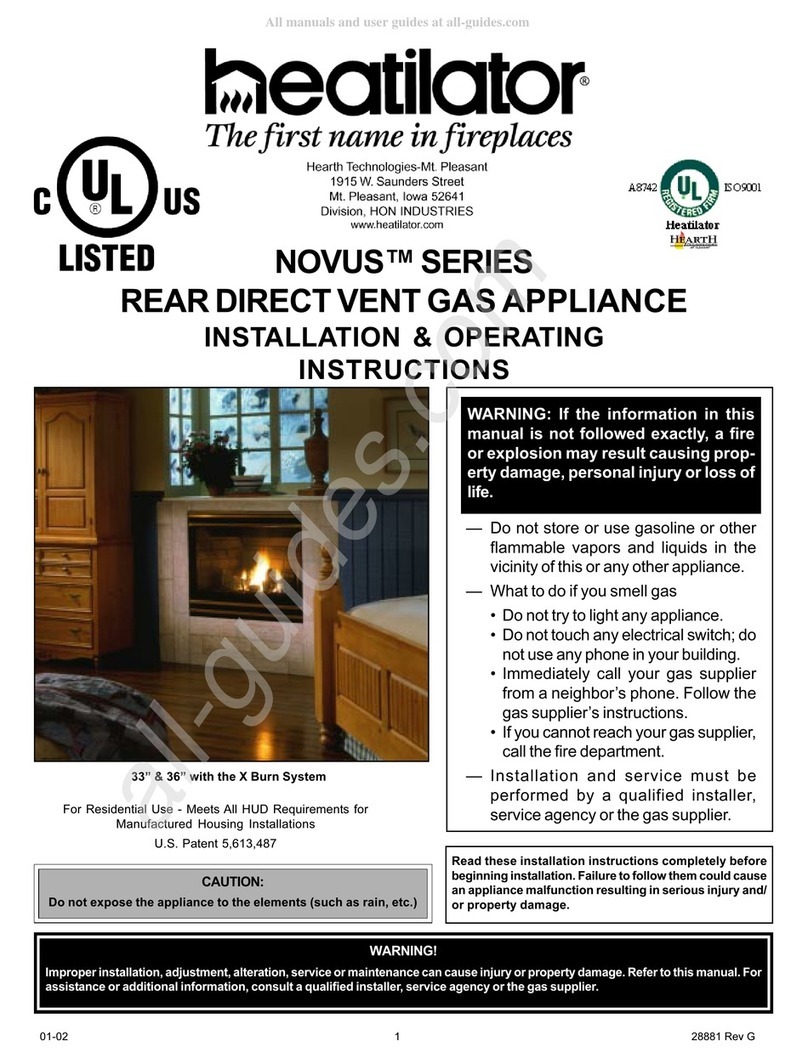Heatilator NOVUS series Manual Heatilator NOVUS series Manual