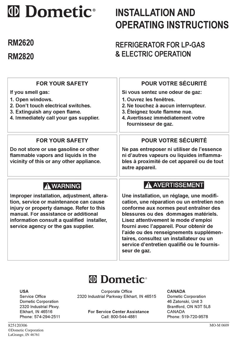 Dometic CLASSIC RM 2620 User manual