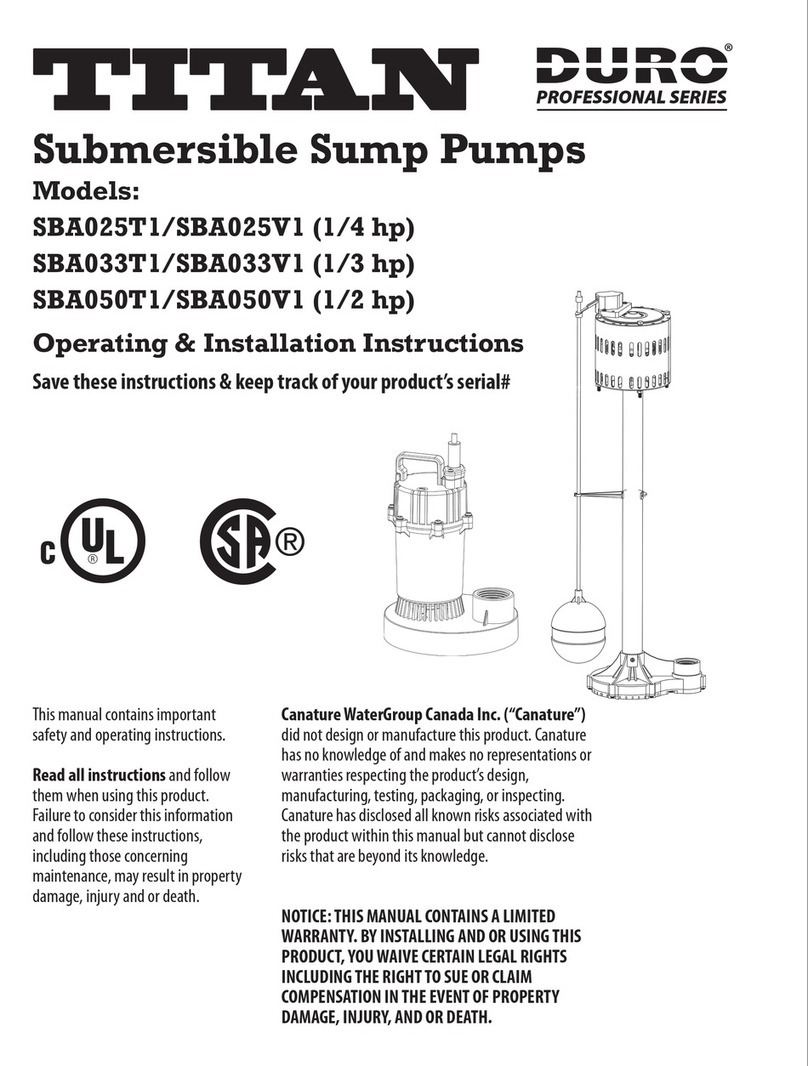Titan DURO PROFESSIONAL Series Operating & installation instructions