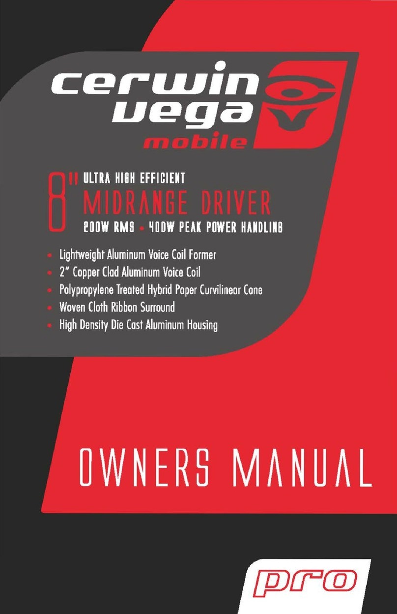 Cerwin-Vega pro CVMP 6.5 owner's manual