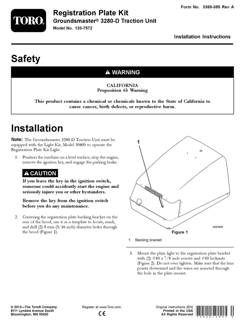 Toro Groundsmaster 3280-D User manual