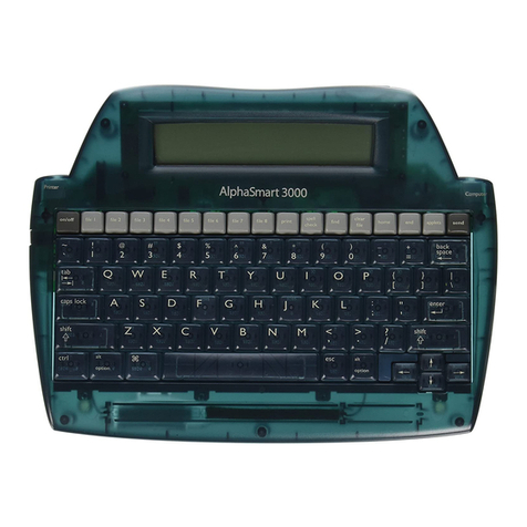 Alphasmart 3000 User manual