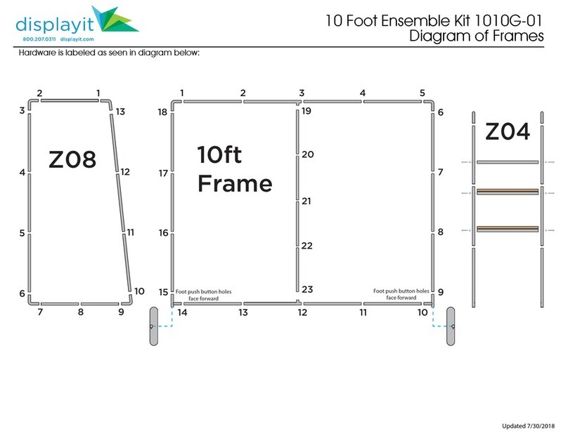 displayit 1010G-01 Assembly instructions