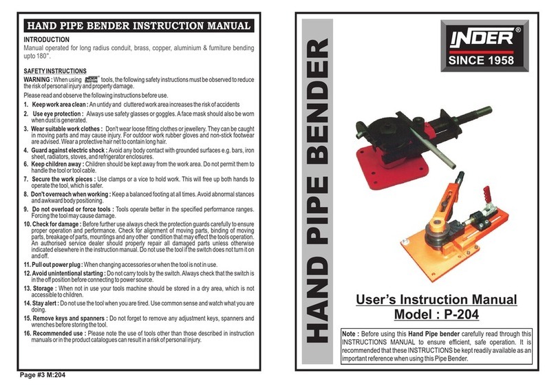 Inder P-204 User instruction manual