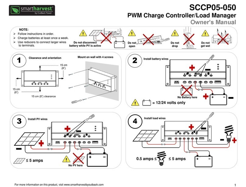 OutBack Power Smartharvest SCCP05-050 User manual