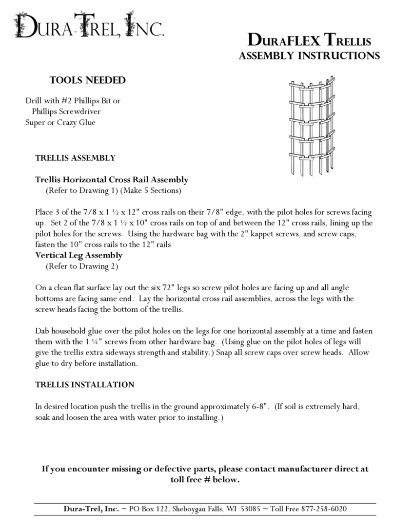 Dura Trel DURAFLEX TRELLIS Assembly instructions