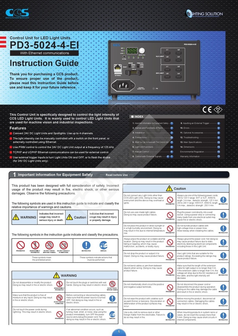CCS Lighting Solution PD3-5024-4-EI Instruction guide