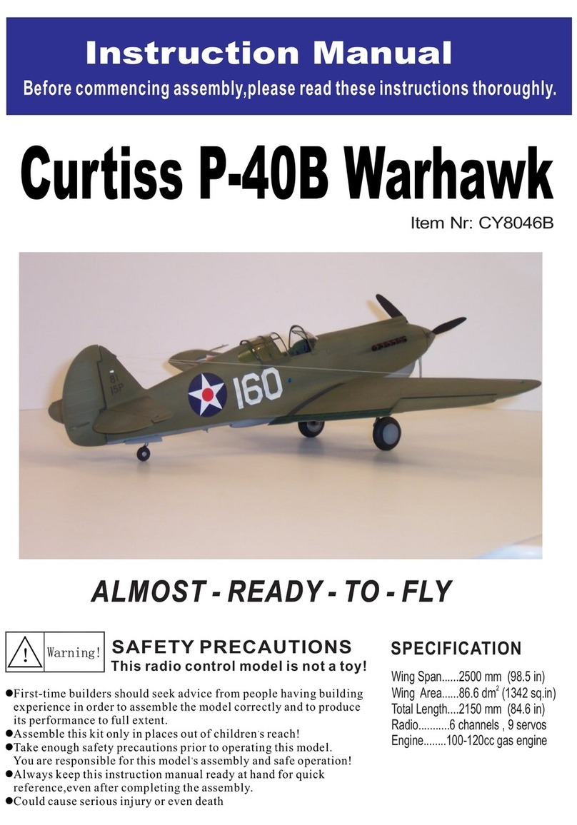 BigPlanes Curtiss P-40B Warhawk instruction manual