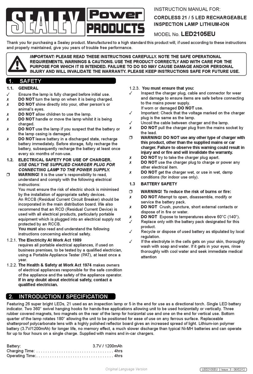 Sealey LED2105EU User manual