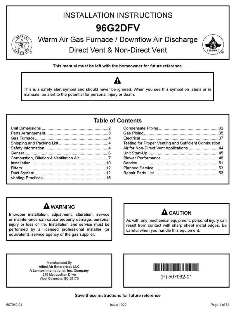 Allied Air 96G2DFV User manual
