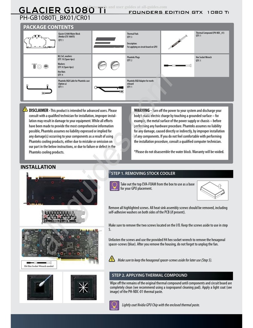 Phanteks Founders Edition GTX Glacier G1080 Ti User manual