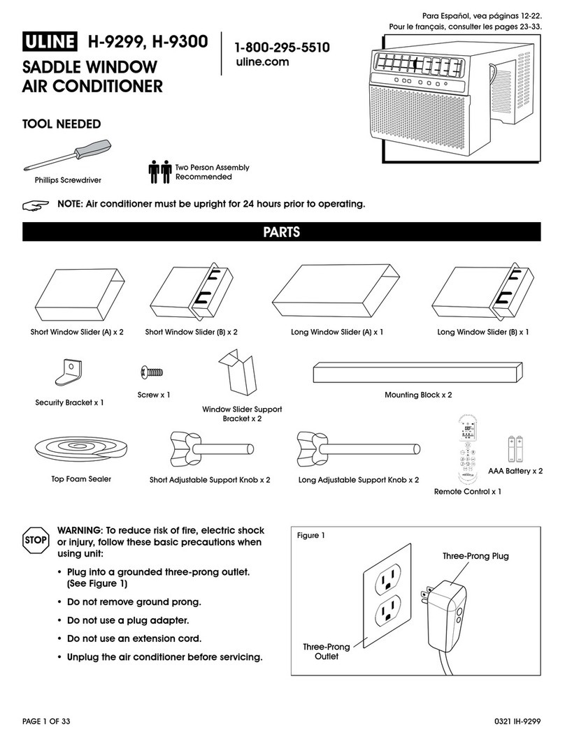 U-Line H-9299 User manual