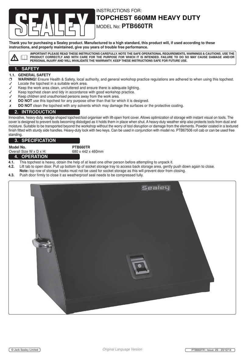 Sealey PTB660TR User manual