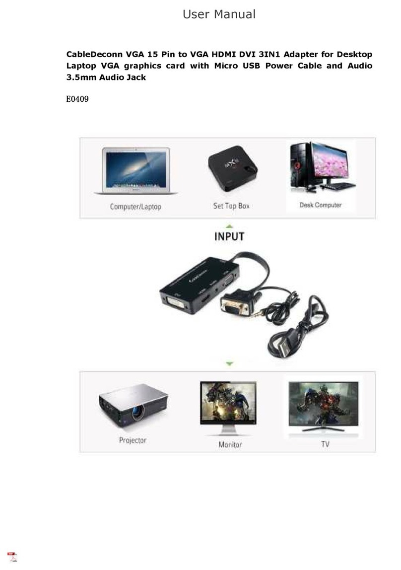 CableDeconn VGA 15 user manual