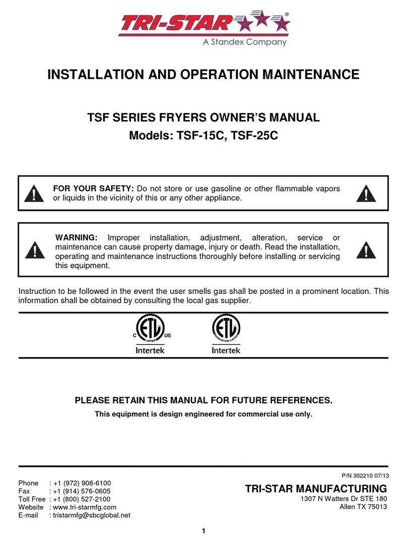 Standex TRI-STAR TSF Series owner's manual