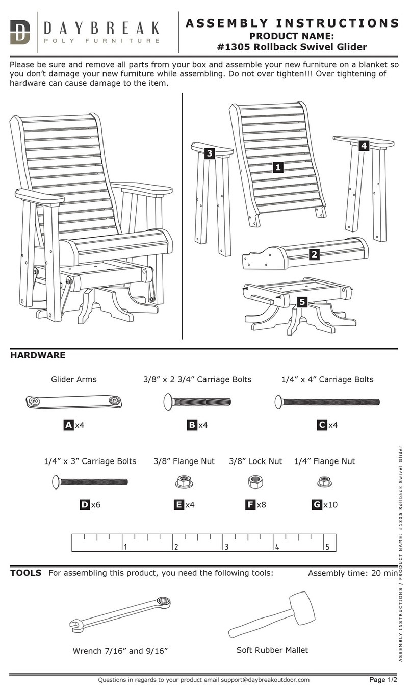 Daybreak 1305 Assembly instructions