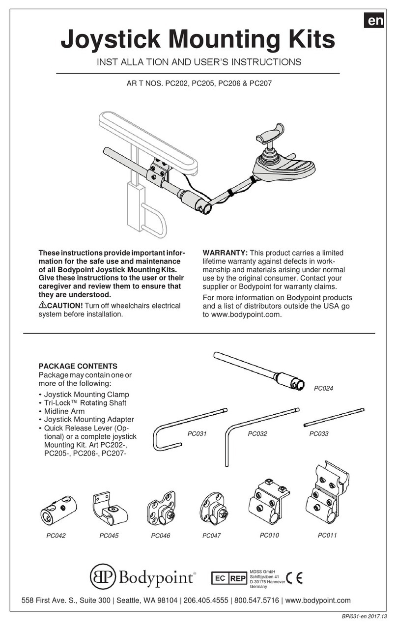 Bodypoint PC202 Installation and user instructions