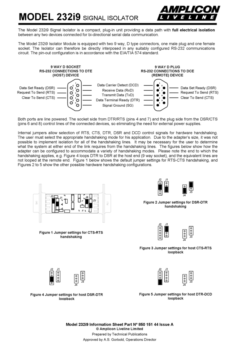 Amplicon Liveline 232i9 quick start guide